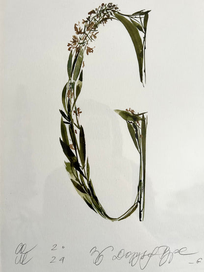 Floral letter „G”