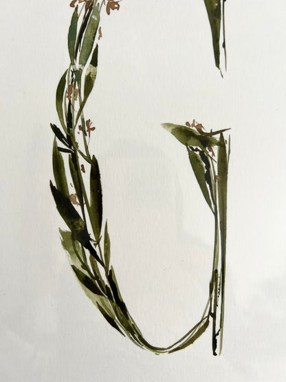 Floral letter „G”